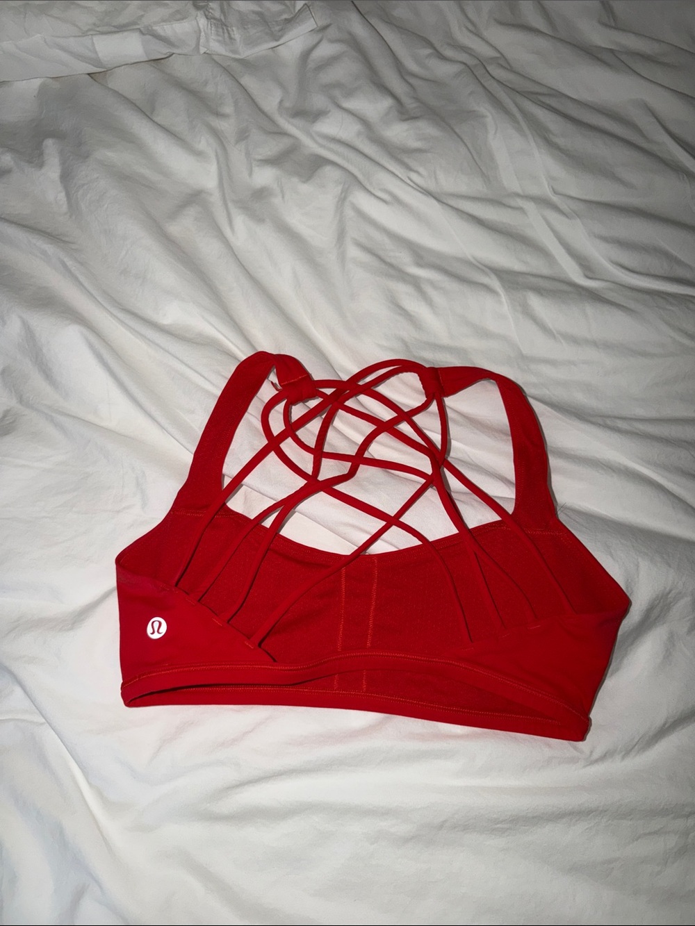 lululemon athletica Red Strappy Back Sports Bra no pads